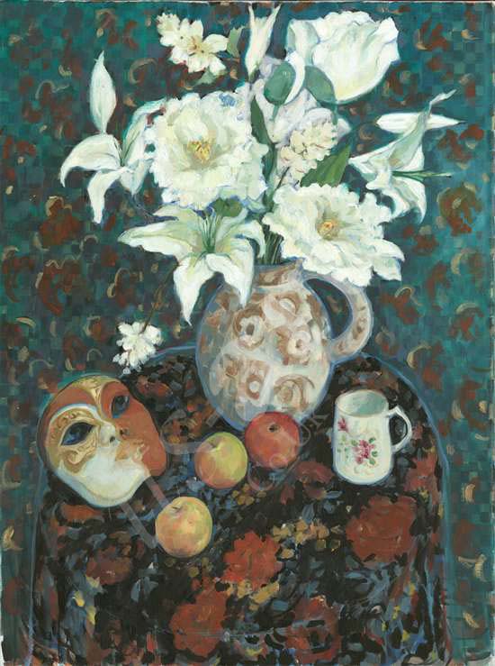 Table with Flowers Painting